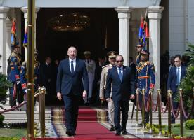 В Египте состоялась церемония официальной встречи Президента Ильхама Алиева