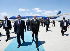 Ilham Aliyev arrived in Ankara for working visit at invitation of President of Türkiye Recep Tayyip Erdogan