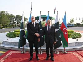Official welcome ceremony was held for Ilham Aliyev in Islamabad