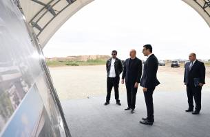 Ilham Aliyev laid the foundation stone for the “Imarat” Stadium in the city of Aghdam