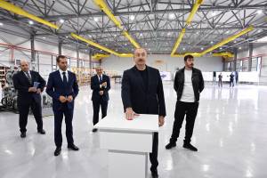 Ilham Aliyev inaugurated a footwear manufacturing plant at Aghdam Industrial Park