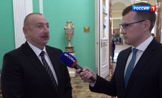 Ilham Aliyev was interviewed by Rossiya-1 TV channel in Moscow