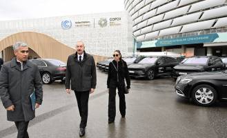 Ilham Aliyev reviewed facilities created for COP29 at the Baku Olympic Stadium area