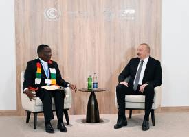 Ilham Aliyev met with President of Zimbabwe