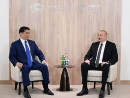 Ilham Aliyev met with President of Mongolia