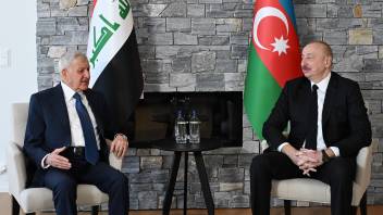 Ilham Aliyev met with President of Iraq in Davos