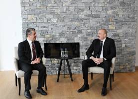 Ilham Aliyev met with Prime Minister of Kurdistan Region of Iraq in Davos