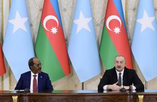 Presidents of Azerbaijan and Somalia made press statements