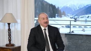 Ilham Aliyev was interviewed by China's CGTN news channel in Davos