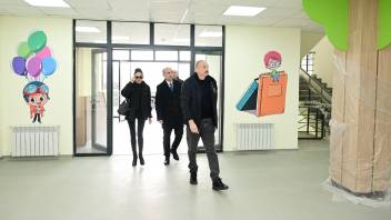 Ilham Aliyev inspected construction progress at nursery-kindergarten No.1 in Aghdam city