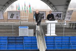 Ilham Aliyev participated in the groundbreaking ceremony of the Victory Park in Khankendi