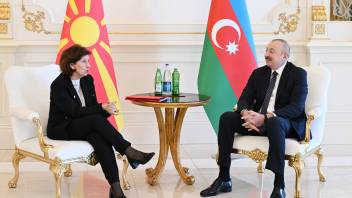 Ilham Aliyev held one-on-one meeting with President of North Macedonia