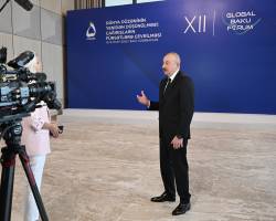 Ilham Aliyev was interviewed by Euronews TV channel