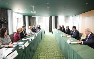 İlham Əliyevin Tiranada Avropa İttifaqı Şurasının Prezidenti və Avropa Komissiyasının Prezidenti ilə görüşü olub