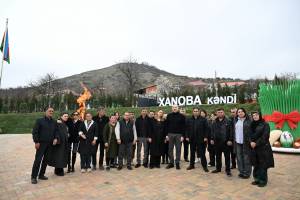 Ilham Aliyev inspected restoration of individual houses and infrastructure in Khanoba village of Khojavend