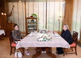 A luncheon was hosted in Tbilisi in honor of First Lady of the Republic of Azerbaijan Mehriban Aliyeva on behalf of the First Lady of Georgia, Tamar Bagrationi