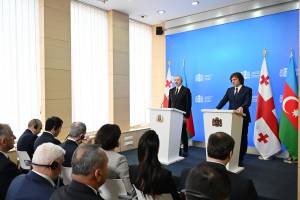 President of Azerbaijan and Prime Minister of Georgia delivered press statements