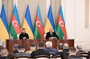 Presidents of Azerbaijan and Ukraine delivered press statements
