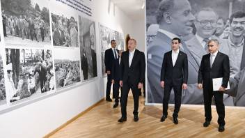 Presidents Ilham Aliyev and Serdar Berdimuhamedov viewed “Heydar Aliyev and Garabagh” exhibition in Shusha