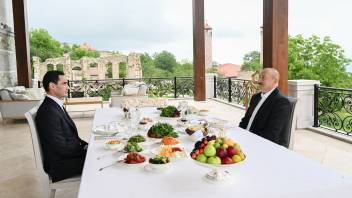 Presidents of Azerbaijan and Turkmenistan had lunch together in Shusha