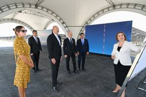Ilham Aliyev inspected construction progress of “Shams 1” and “Garbi Ufug” solar power plants in Nakhchivan