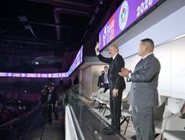İlham Əliyev cüdo üzrə dünya çempionatının açılış mərasimini izləyib