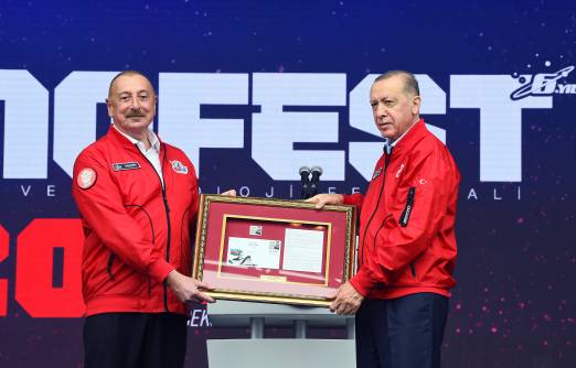 Ilham Aliyev and President Recep Tayyip Erdogan attended TEKNOFEST Festival in Istanbul