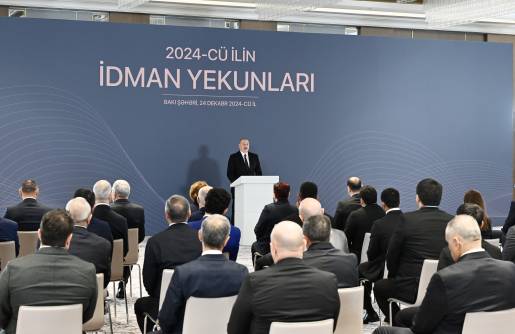 İlham Əliyev 2024-cü ilin idman yekunlarına həsr olunan mərasimdə iştirak edib