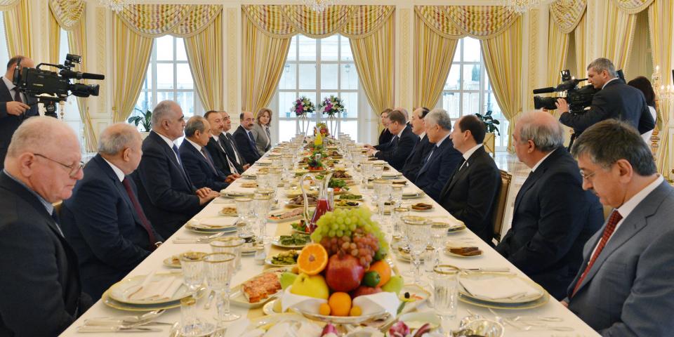 Ilham Aliyev and Dagestani President Ramazan Abdulatipov had a dinner together