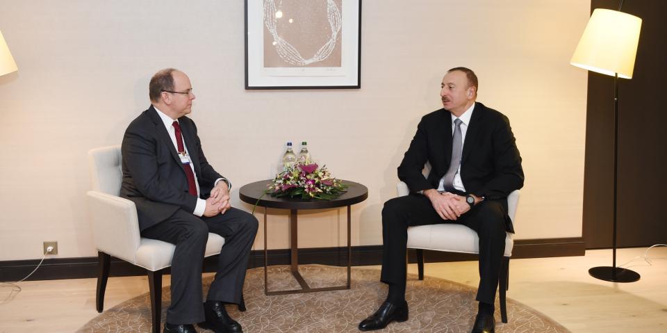 Ilham Aliyev met Albert II, Prince of Monaco