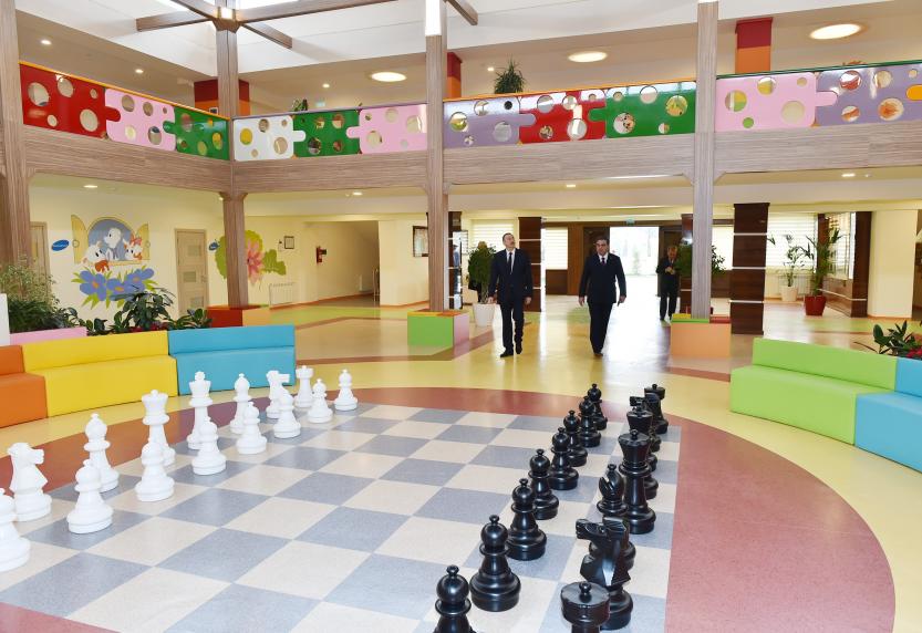 Ilham Aliyev attended the opening of a kindergarten, the construction of which was initiated by the Heydar Aliyev Foundation