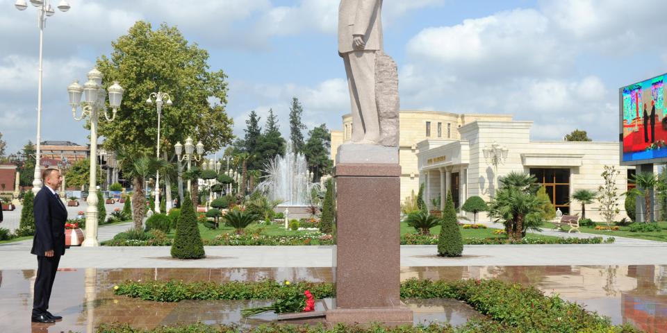 Ilham Aliyev arrived in Barda District