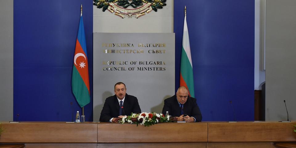 В Софии состоялась пресс-конференция Ильхама Алиева и премьер-министра Республики Болгария Бойко Борисова