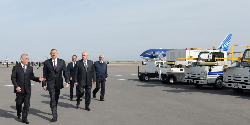 Ilham Aliyev attended the opening of a new administrative building of the Nakhchivan International Airport