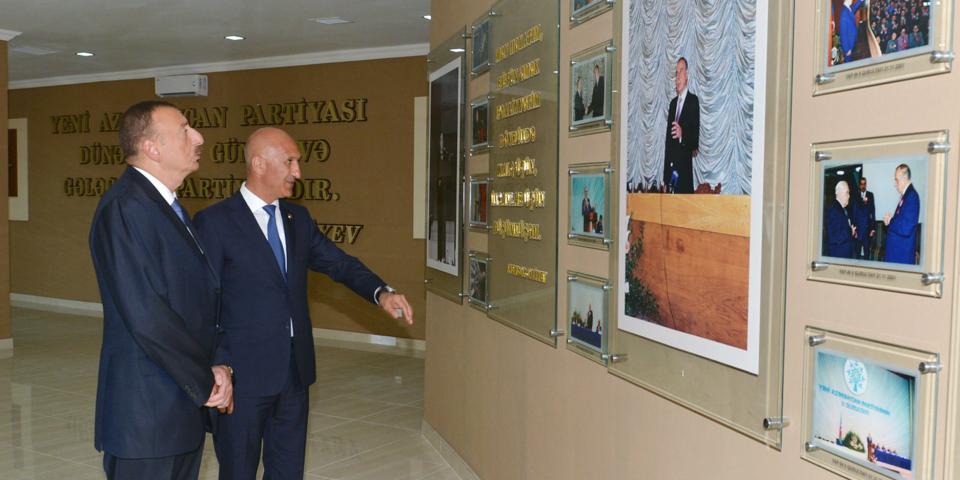Ilham Aliyev attended the opening of a new office building of the Siyazan district branch of the “Yeni Azerbaijan Party”