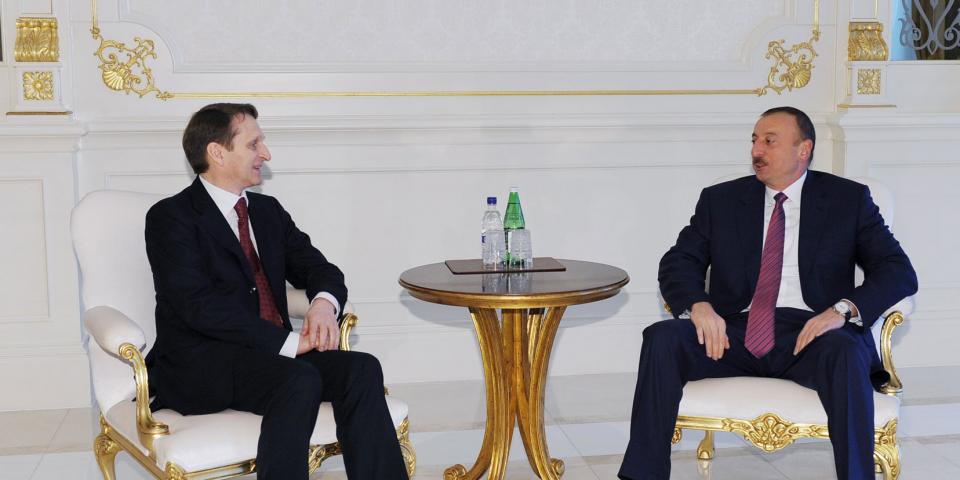 Ilham Aliyev received Head of the Presidential Administration of the Russian Federation, Sergey Naryshkin