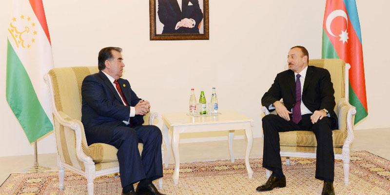 Ilham Aliyev met with President of Tajikistan Emomalii Rahmon