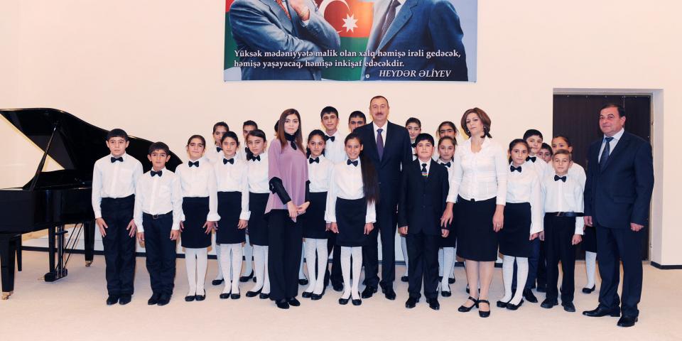 Ilham Aliyev attended the opening of a Children and Youth Art Center in Agsu