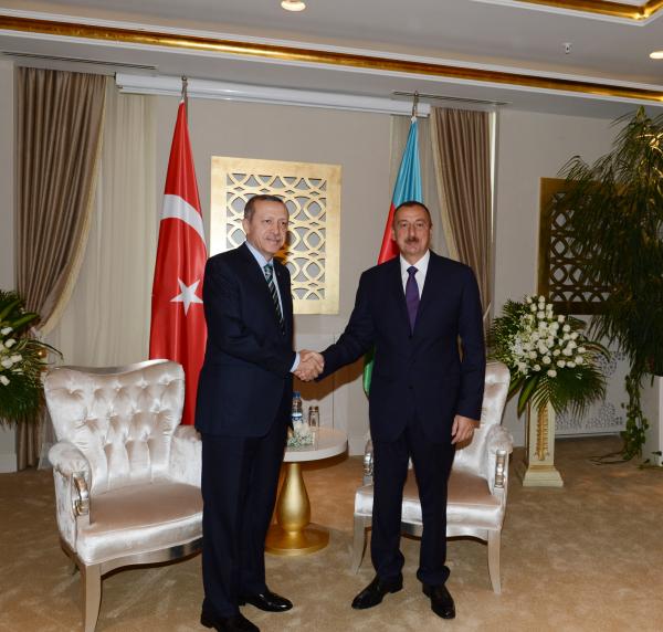 Ilham Aliyev and Prime Minister of Turkey Recep Tayyip Erdogan held a face-to-face meeting