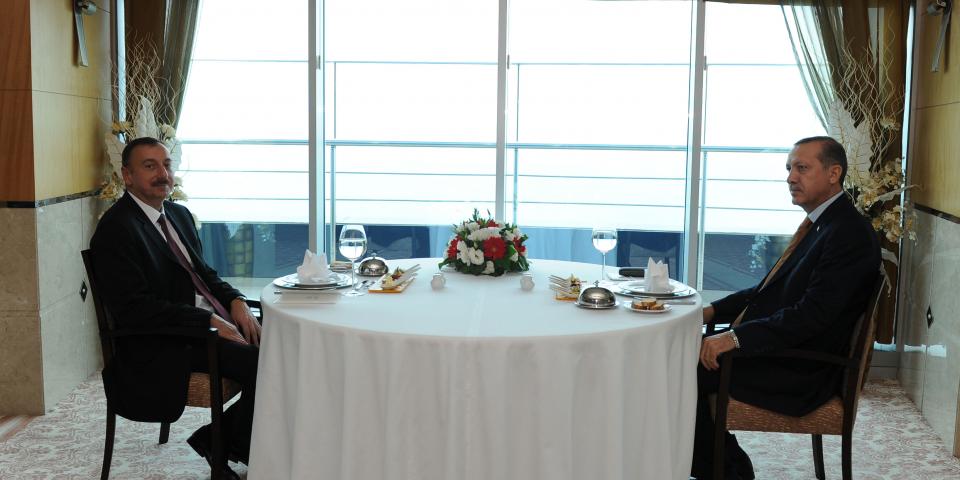Ilham Aliyev and Prime Minister Recep Tayyip Erdogan had a joint dinner