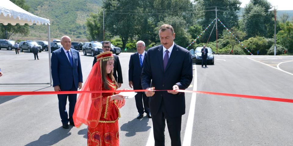 Ilham Aliyev attended the opening of the Ivanovka-Hajihatamli-Mollaisagli road in Ismayilli