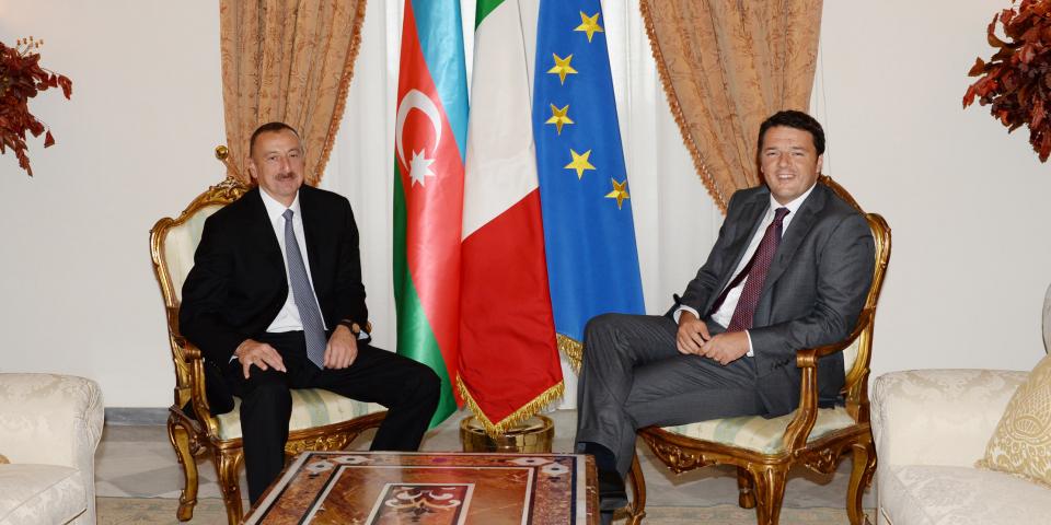 Ilham Aliyev met with Italian Prime Minister Matteo Renzi