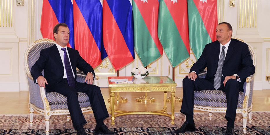 Ilham Aliyev and Russian President Dmitry Medvedev held a private meeting