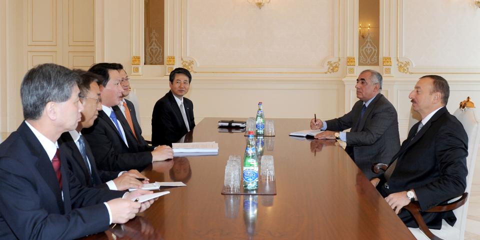 Ilham Aliyev received a delegation led by the chairman of the SK Korean group of companies