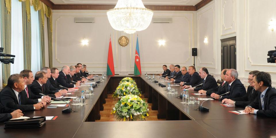 Ilham Aliyev and President of Belarus Alexander Lukashenko held a meeting in an expanded format with the participation of delegations