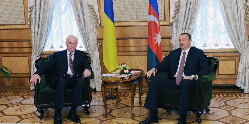 Ilham Aliyev received Nikolay Azarov, the Prime Minister of Ukraine in Kiev