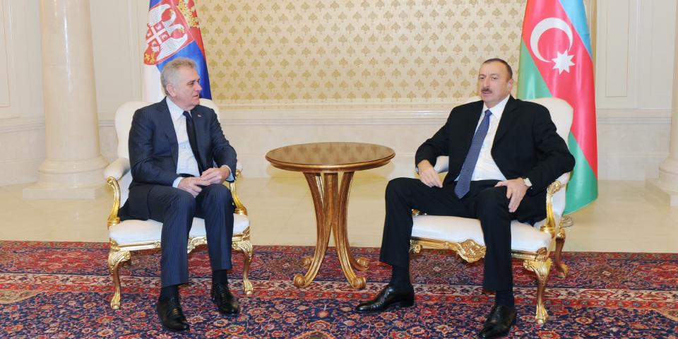 Ilham Aliyev and President of the Republic of Serbia Tomislav Nikolic held a one-on-one meeting