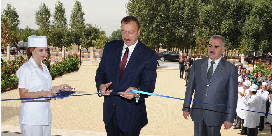 Ilham Aliyev attended the opening of the Sadarak district central hospital