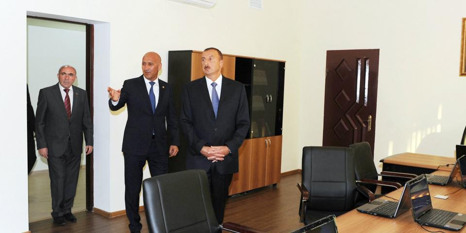 Ilham Aliyev attended the opening of a new office building of the Siyazan District Executive Authority