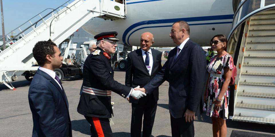 Ilham Aliyev arrived in London, the venue of the 30th Summer Olympic Games